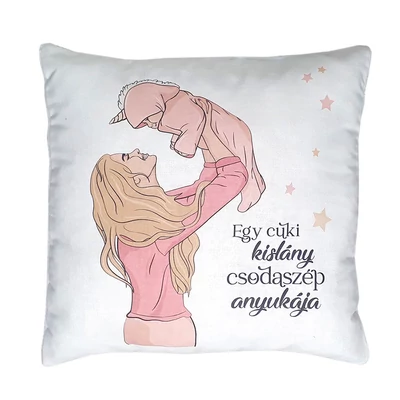 anya és kislánya párna