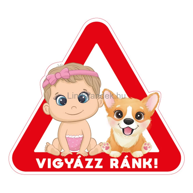gyerek a kocsiban matrica