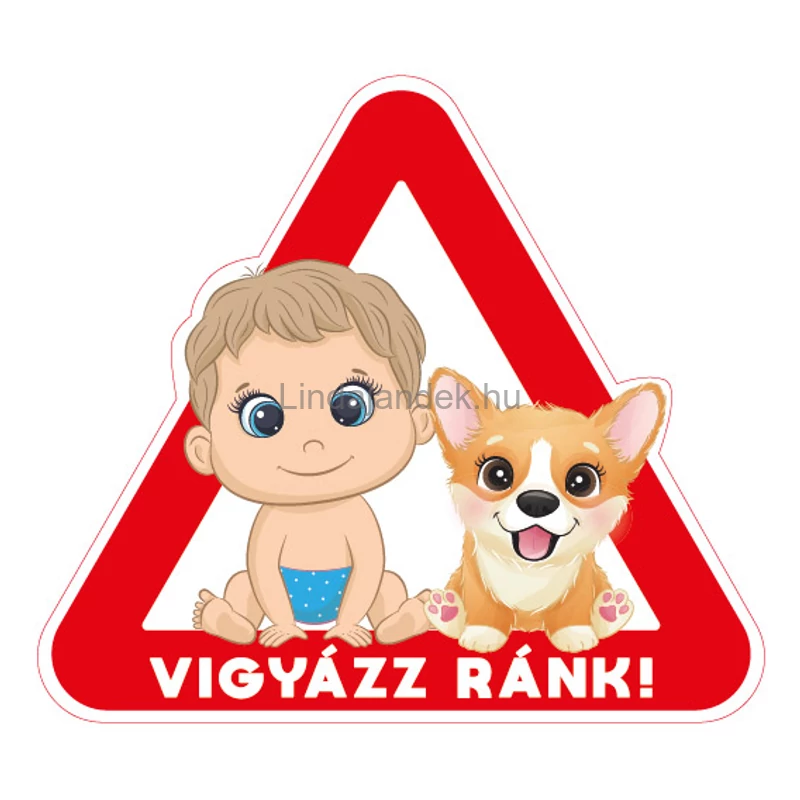 gyerek a kocsiban matrica